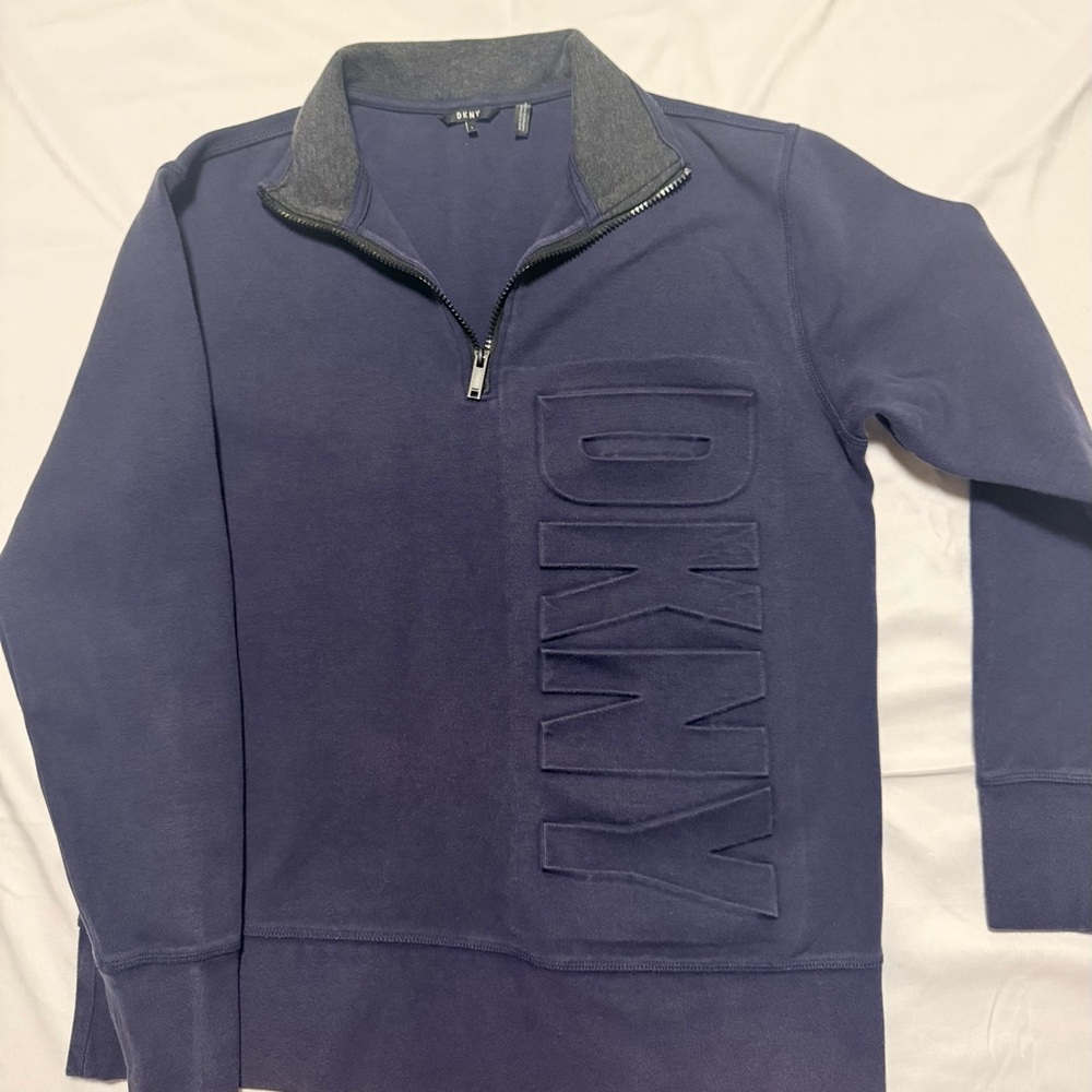DKNY Navy Quarter-Zip Pullover